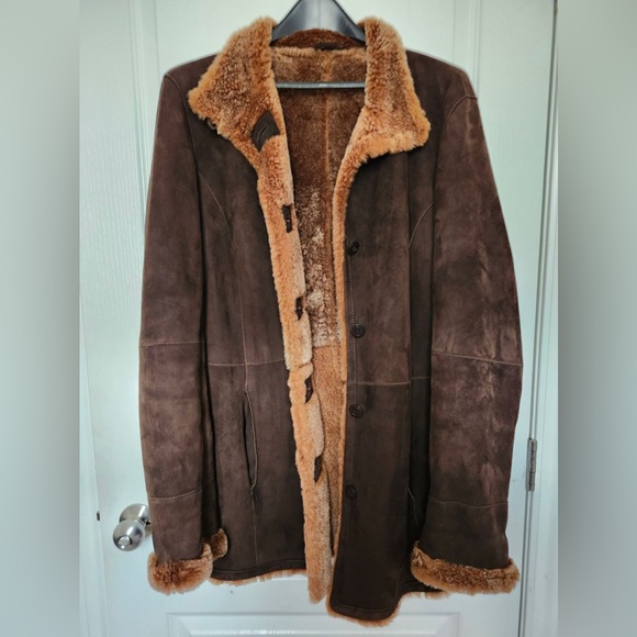 Brown Danier Genuine Sheepskin Coat - Picture 1 of 4